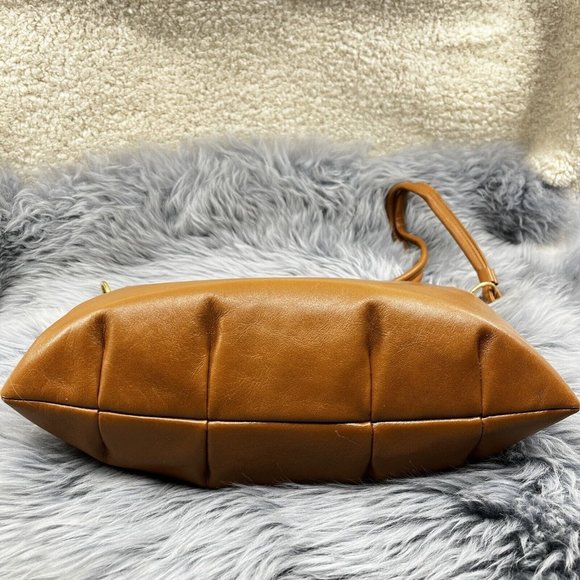Vintage Susan Gail Bohemian Classic Puffy Leather Shoulder Hand Bag Honey Tan - Picture 7 of 14
